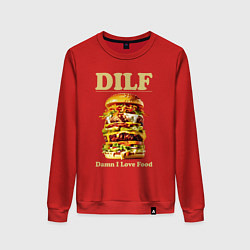 Женский свитшот DILF damn I love foods