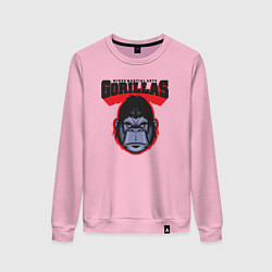 Свитшот хлопковый женский Gorillas MMA, цвет: светло-розовый