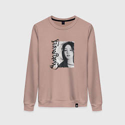 Свитшот хлопковый женский Chaeyoung superstar, цвет: пыльно-розовый