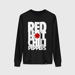 Свитшот хлопковый женский RHCP - title and logo, цвет: черный