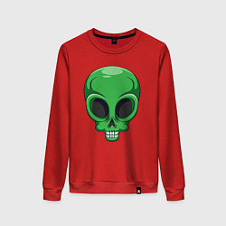 Свитшот хлопковый женский Green skeletor, цвет: красный