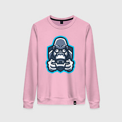 Свитшот хлопковый женский Gamer monkey, цвет: светло-розовый