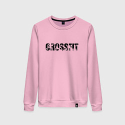 Свитшот хлопковый женский CrossFit спорт, цвет: светло-розовый