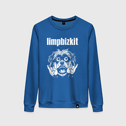 Свитшот хлопковый женский Limp Bizkit rock dog, цвет: синий