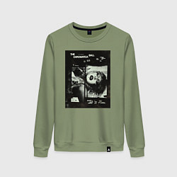 Свитшот хлопковый женский Леди Гага постер, цвет: авокадо