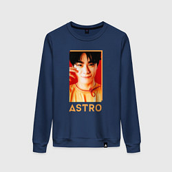 Свитшот хлопковый женский Astro Мун Бин, цвет: тёмно-синий