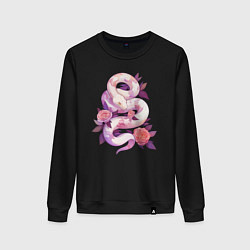 Женский свитшот Классная змея в розах