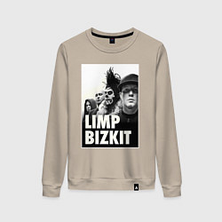 Свитшот хлопковый женский Limp Bizkit all, цвет: миндальный