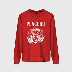 Свитшот хлопковый женский Placebo rock dog, цвет: красный