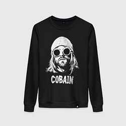 Свитшот хлопковый женский Nirvana - Cobain, цвет: черный