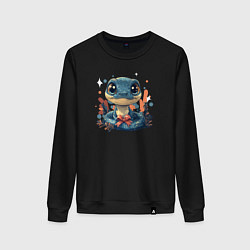 Свитшот хлопковый женский Змайка, цвет: черный