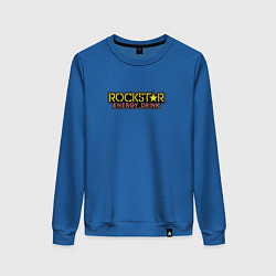 Свитшот хлопковый женский Rockstar energy logo, цвет: синий