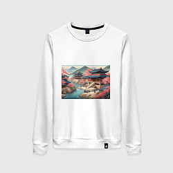 Свитшот хлопковый женский Корея эпоха чосон, цвет: белый