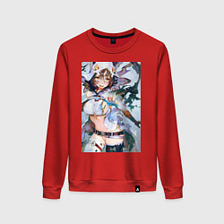 Свитшот хлопковый женский Девушка секси, цвет: красный