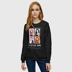 Свитшот хлопковый женский Blackpink 4 colors, цвет: черный — фото 2