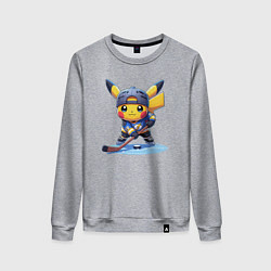 Женский свитшот Пикачу хоккейный форвард - нейроарт