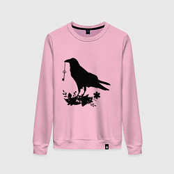 Свитшот хлопковый женский Ключ от тайн, цвет: светло-розовый