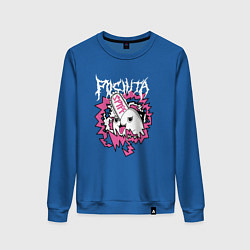 Свитшот хлопковый женский Человек-бензопила Почита бензопила, цвет: синий
