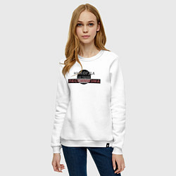 Свитшот хлопковый женский Никогда не теряй пессимизма, цвет: белый — фото 2