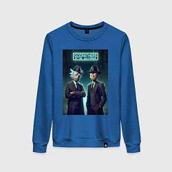 Свитшот хлопковый женский Rick and Morty godfathers of the multiverse, цвет: синий