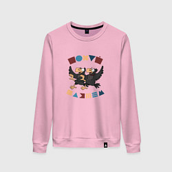 Свитшот хлопковый женский Пляшем пофиг, цвет: светло-розовый