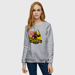 Свитшот хлопковый женский Samurai 1985, цвет: меланж — фото 2