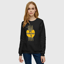 Свитшот хлопковый женский Wu-Tang tiger style, цвет: черный — фото 2