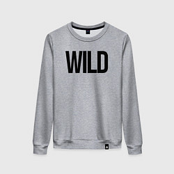 Свитшот хлопковый женский Wild, цвет: меланж