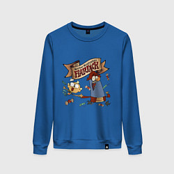 Свитшот хлопковый женский Flapjack - candies, цвет: синий