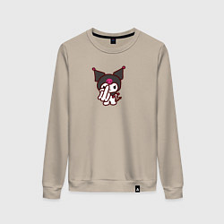 Свитшот хлопковый женский Куроми санрио, цвет: миндальный