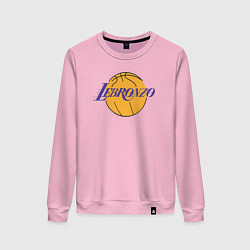 Свитшот хлопковый женский Lebronzo, цвет: светло-розовый