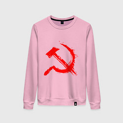 Женский свитшот Sickle and hammer red paint