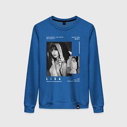 Свитшот хлопковый женский Lisa Blackpink, цвет: синий