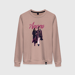 Свитшот хлопковый женский Анора, цвет: пыльно-розовый