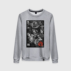 Свитшот хлопковый женский Sons Of Anarchy all, цвет: меланж