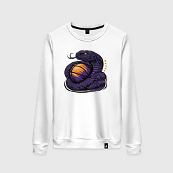 Свитшот хлопковый женский Black mamba basketball, цвет: белый
