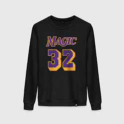 Свитшот хлопковый женский Magic 32, цвет: черный