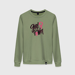 Женский свитшот Girl power black and pink