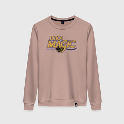 Свитшот хлопковый женский Luka magic basketball, цвет: пыльно-розовый