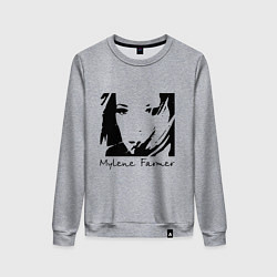 Свитшот хлопковый женский Милен Фармер, цвет: меланж