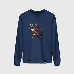 Свитшот хлопковый женский Фульфенгавк, цвет: тёмно-синий