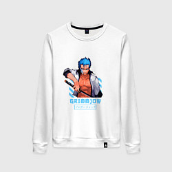 Свитшот хлопковый женский Блич Гриммджоу, цвет: белый
