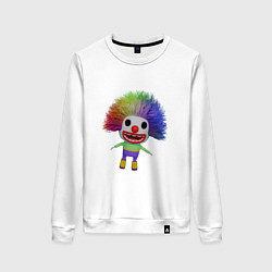 Женский свитшот Cartoon clown colorful hair