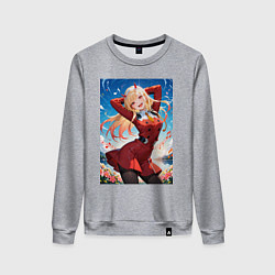 Свитшот хлопковый женский Марин Китагава косплей 002 Darling in the Franxx, цвет: меланж