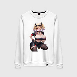 Свитшот хлопковый женский Burnice White Zenless Zone Zero, цвет: белый
