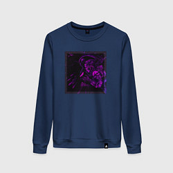 Женский свитшот Самурай неоновый киборг