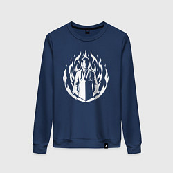 Свитшот хлопковый женский Огненный доктор, цвет: тёмно-синий