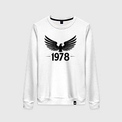 Свитшот хлопковый женский Орлиный 1978, цвет: белый