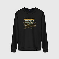Свитшот хлопковый женский Bombardino Crocodillo, цвет: черный