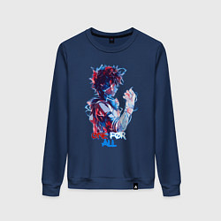 Свитшот хлопковый женский Моя Геройская Академия Deku One For All, цвет: тёмно-синий